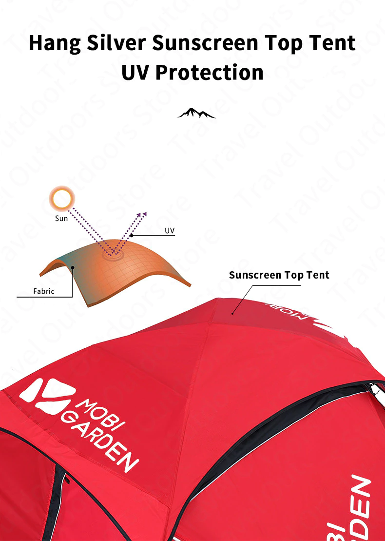 Cheap Goat Tents MOBI GARDEN High Altitude Snowproof Tent 50D Polyester DAC Pole Thickening Snowproof Professional Tent 2 3 Person Camping Tent Tents 